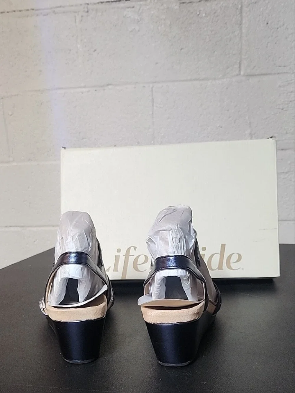 Life Stride Miami Luxnavy Braided Wedge Sandals